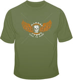 Live to Ride Skull Wings T Shirt