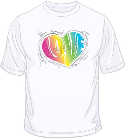 Love Heart-Neon T Shirt