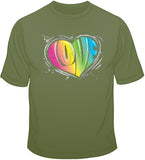 Love Heart-Neon T Shirt