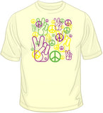 Peace Fingers &amp; Sign - Neon T Shirt