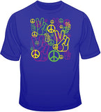 Peace Fingers &amp; Sign - Neon T Shirt
