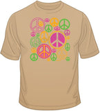 Peace Signs - Neon T Shirt