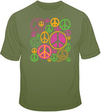 Peace Signs - Neon T Shirt