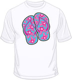 Pink Flip Flops  T Shirt