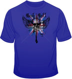 Rock N Roll Wing Skull T Shirt