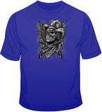 Skull Cowboy, Guns, Wings T Shirt