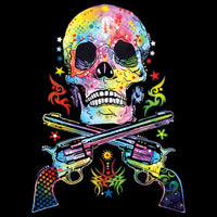 Skull & Guns Neon  T Shirt