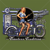 Timeless Tradition Bike & Girl T Shirt