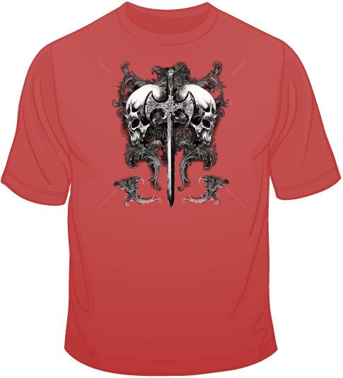 Viking Skull with Ax (supersized) T Shirt | BoardwalkTees.com