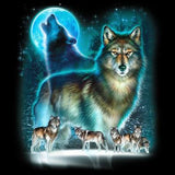 Wolf Moon Silhouette  T Shirt