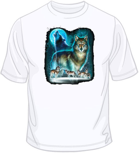 Wolf Moon Silhouette  T Shirt