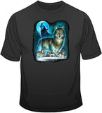Wolf Moon Silhouette  T Shirt