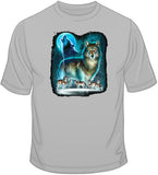 Wolf Moon Silhouette  T Shirt
