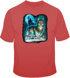 Wolf Moon Silhouette  T Shirt