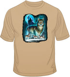 Wolf Moon Silhouette  T Shirt