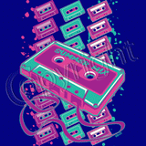 Cassette Tapes - Neon T Shirt
