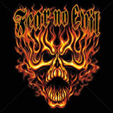 Fear No Evil-Fire Skull T Shirt