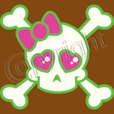 Girly Kid Skull - Neon