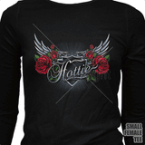 Hottie w/ Wings &amp; Roses T Shirt