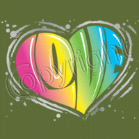 Love Heart-Neon T Shirt
