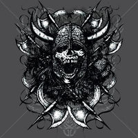 Screaming Viking Skull (supersized) T Shirt