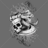 Skull with Crown & Snake T Shirt
