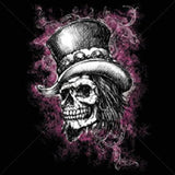 Skull with Top Hat- With Pink Cloud T Shirt