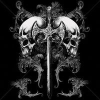 Viking Skull with Ax (supersized) T Shirt